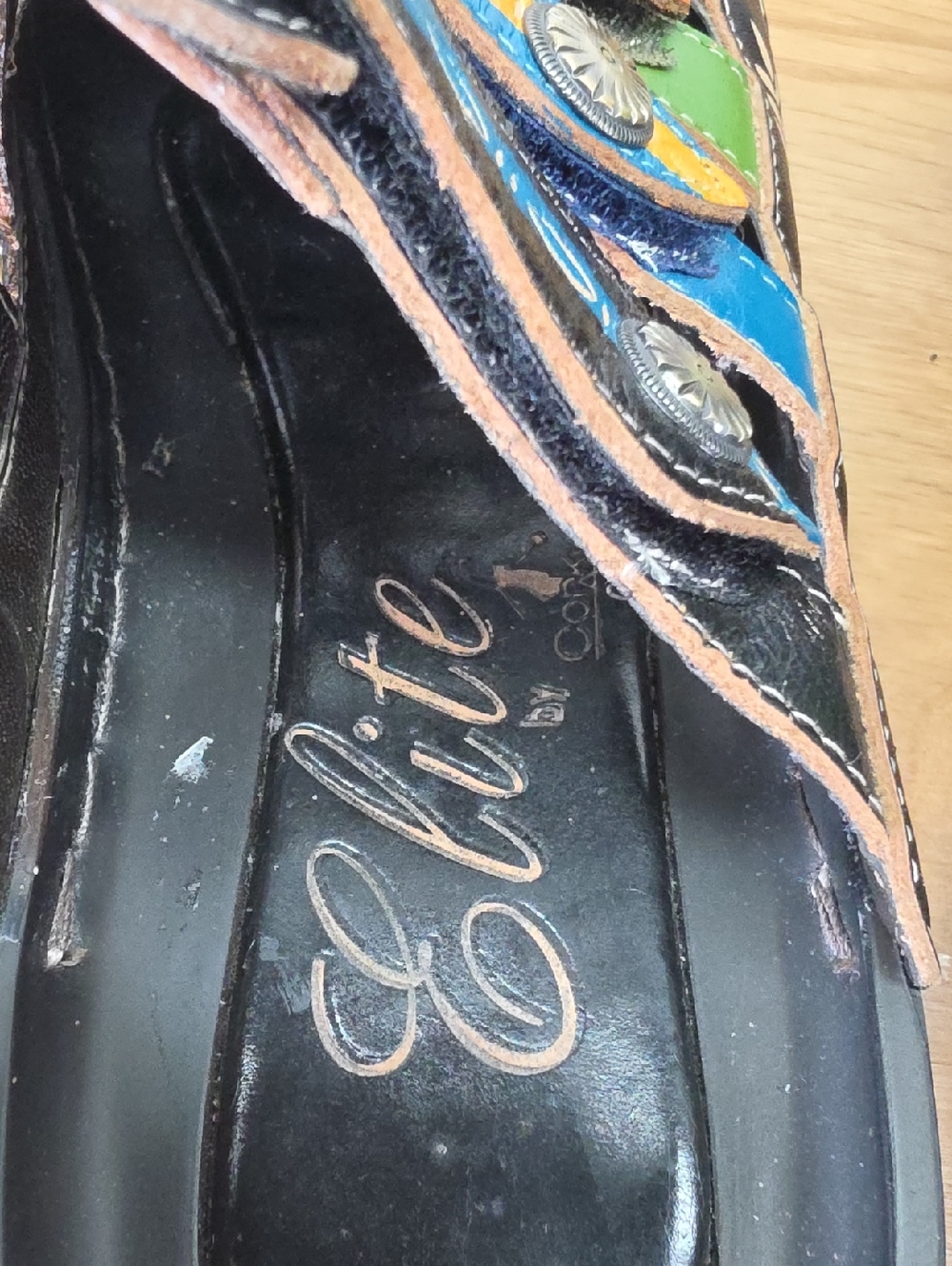 Elite By Corkys Colorful Strappy Slide Sandals - Multicolor Size 36 US 5.5/6 - Picture 4 of 5
